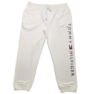 Tommy Hilfiger Men's Drawstring Modern Jogger Sweatpants White Size XXL